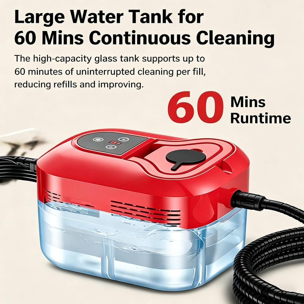 2500W Handheld High-Temperature Pressurized Steam Cleaner with 6 Adjustable Levels