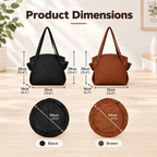 Picking Bag Water-Resistant Shoulder Harvest Bag Woven Sack for Orchard (Black)
