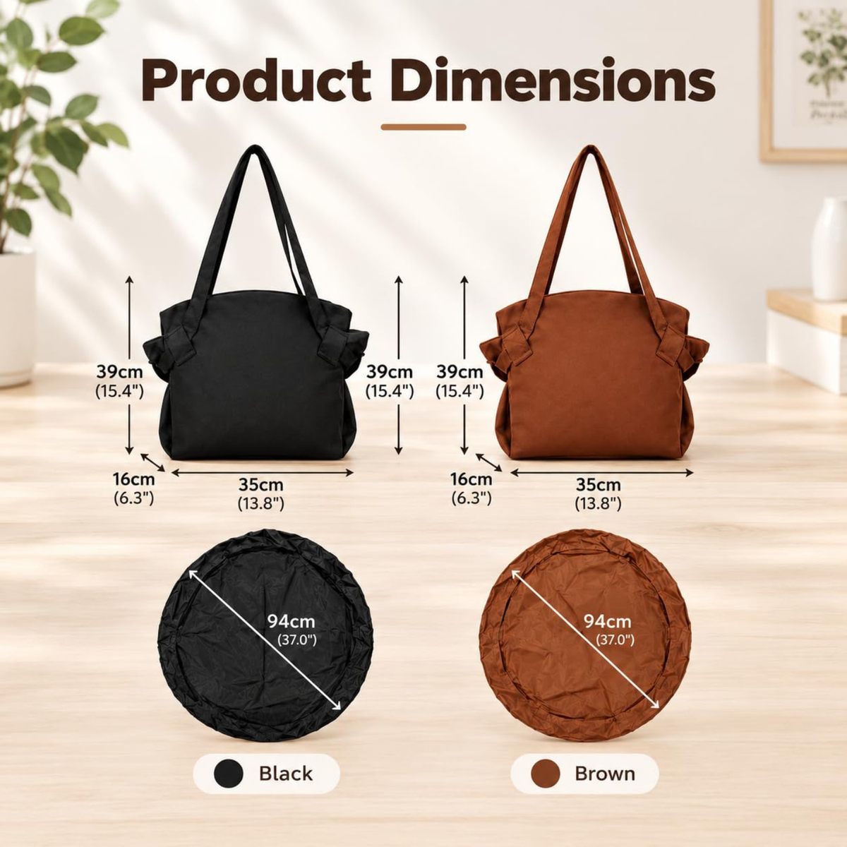 Picking Bag Water-Resistant Shoulder Harvest Bag Woven Sack for Orchard (Black)