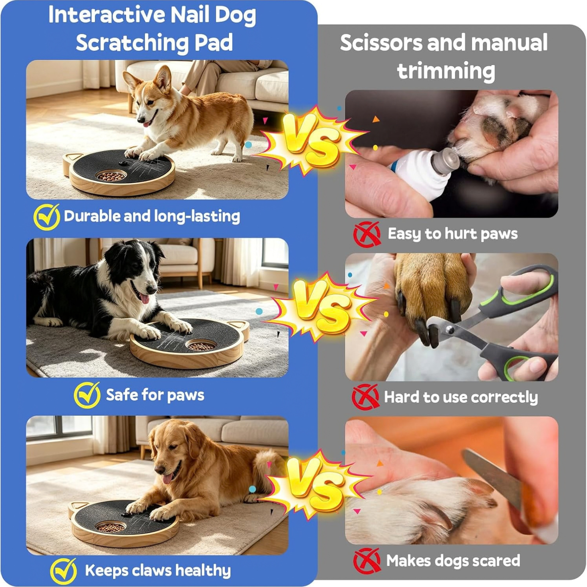 Dog Nail Scratch Board - Scratch Pad - Scratch Board Treat Box, Nail File