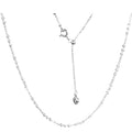 925 Sterling Silver Beaded Chain Necklace for Women – Delicate Car Flower Textured Bead Collar Choker, 15.75"+1.97" Adjustable Extension Chain with Heart Charm Accent for Daily Wear & Gifting