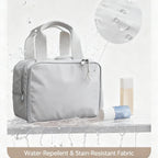 Large Capacity Travel Cosmetic Bag - Multi Compartment Water Repellent Makeup Organizer