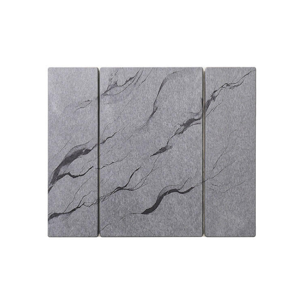 Triple Folding Diatomaceous Earth Dish Drying Mat - 9mm Thick Super Absorbent Hard Stone Drying Mat for Kitchen Countertop, Fast Drying Marble Pattern Heat Resistant Counter Mat, Space Saving