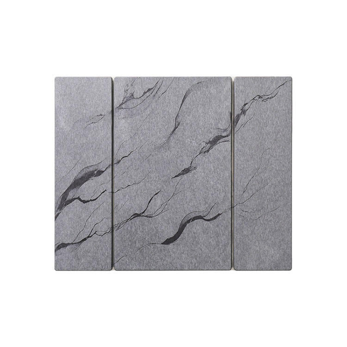 Triple Folding Diatomaceous Earth Dish Drying Mat - 9mm Thick Super Absorbent Hard Stone Drying Mat for Kitchen Countertop, Fast Drying Marble Pattern Heat Resistant Counter Mat, Space Saving