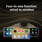 4-in-1 Wireless CarPlay Adapter for iPhone and Android Auto, Plug and Play