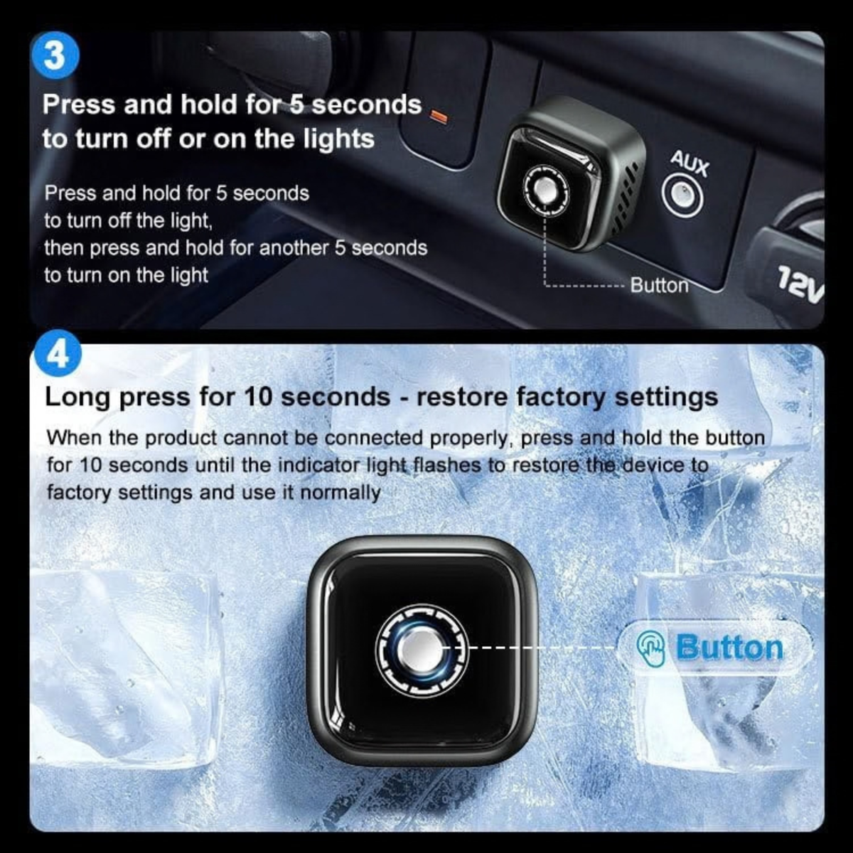2026 Upgraded Mini Wireless CarPlay Adapter with Auto Reconnect, 5.8GHz WiFi, USB-C/USB-A