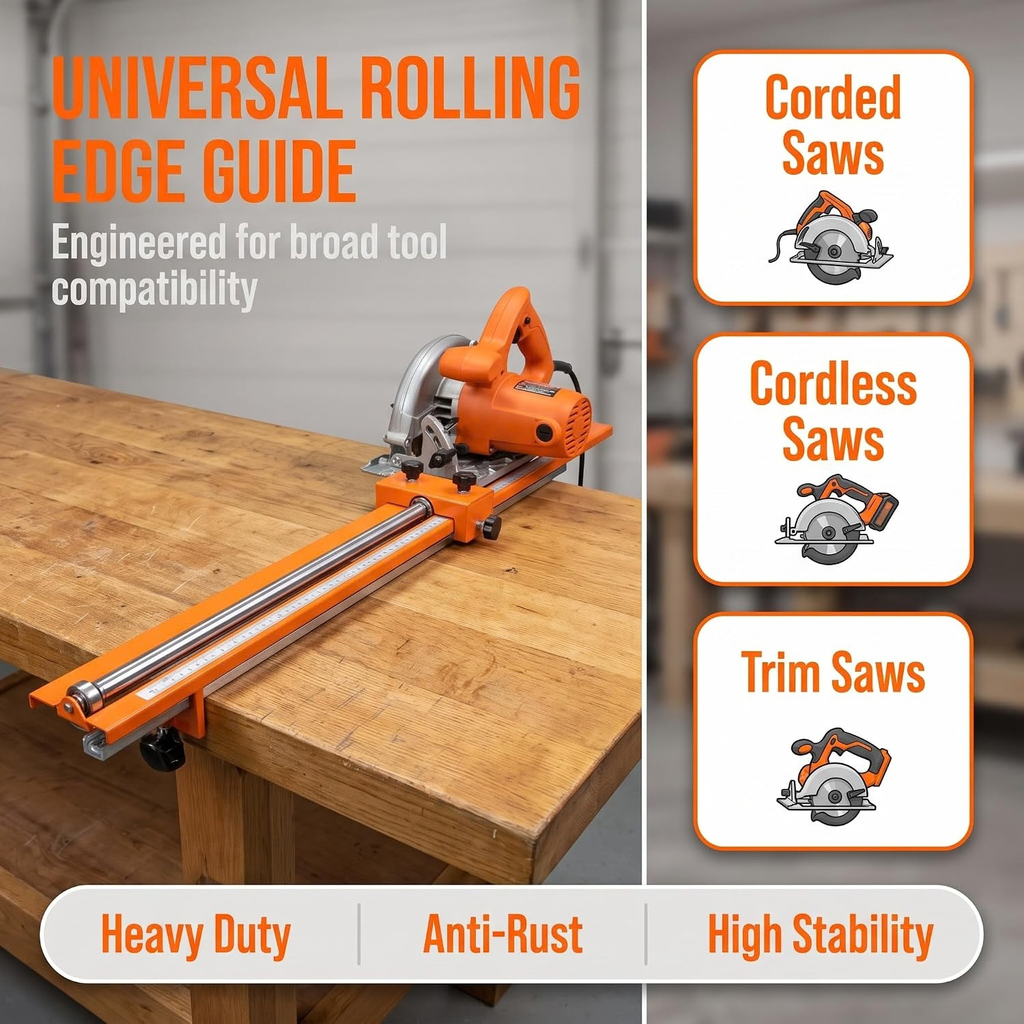 Circular Saw Guide Rail, 24 Inch Positioning Caliper for Circular Saw