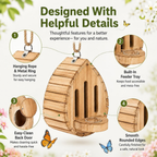 Butterfly Houses for Outside, Hanging Butterfly House Wooden Shelter (1PC)