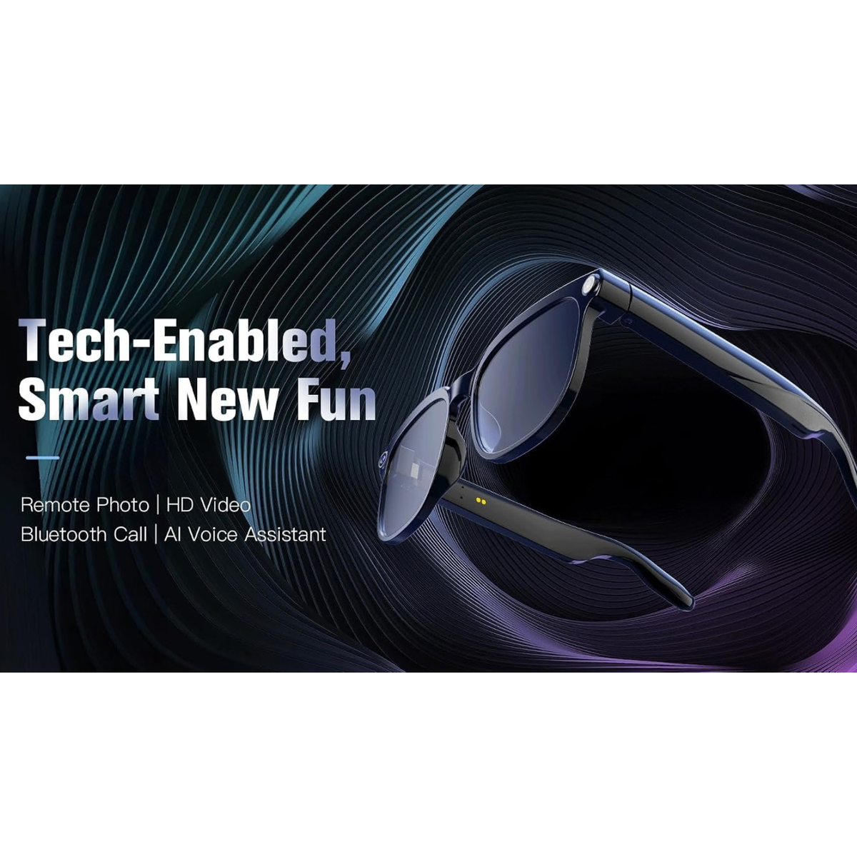 M02C AI Smart Glasses with Camera, Audio, Translation and Voice Assistant