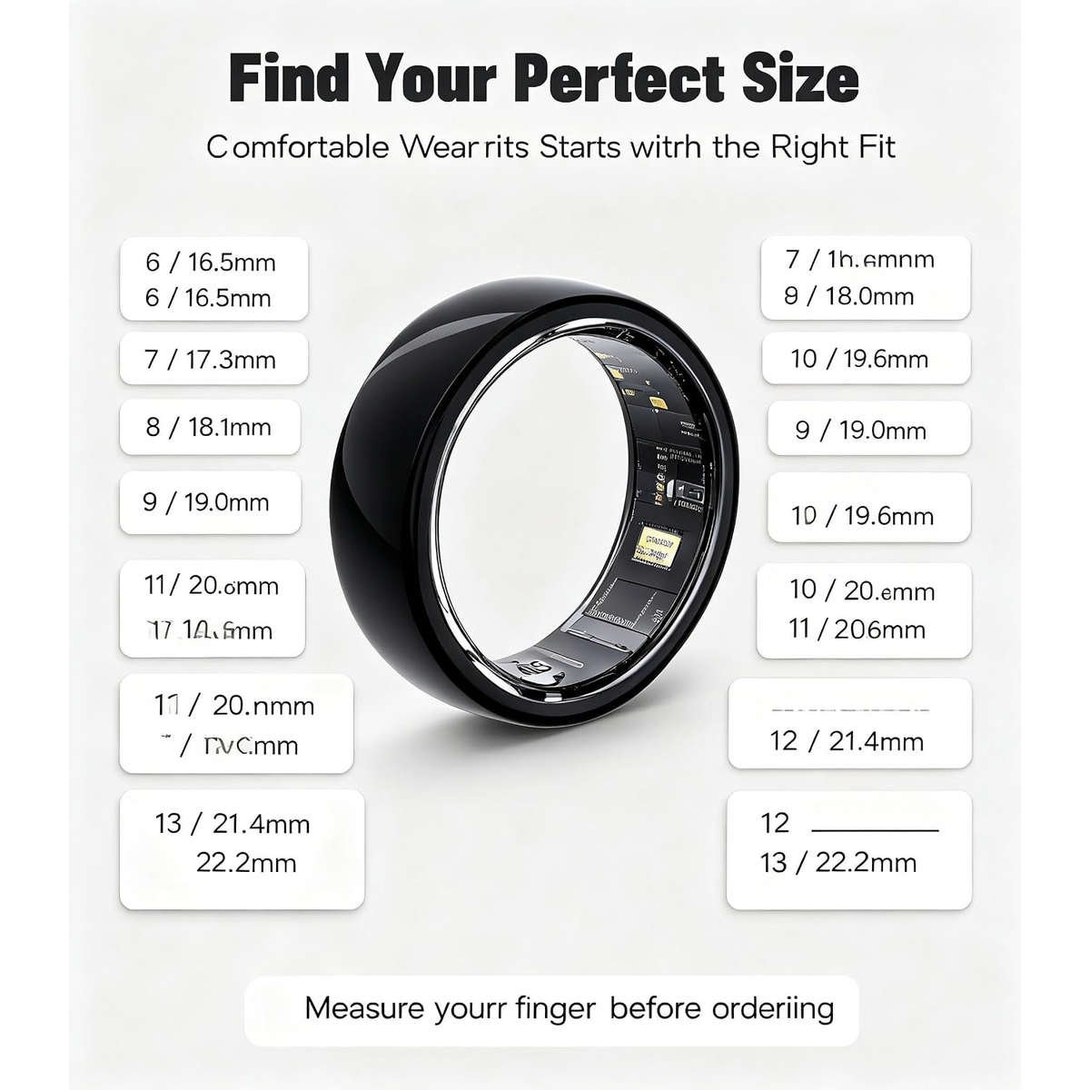 AI Smart Ring for Women Men, Health Ring with AI Health Analysis, IP68