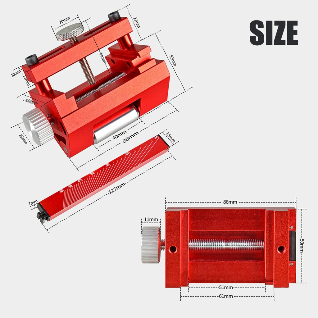 Chisel Sharpening Jig with Adjustable Angle Guide for Woodworking Tools and Blades
