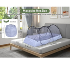 Gugxiom Foldable Mosquito Net, Portable Travel Mosquito Net Pop Up for Single Bed, for Bedroom, Outdoor, Camping (Gray Background with Black mesh)