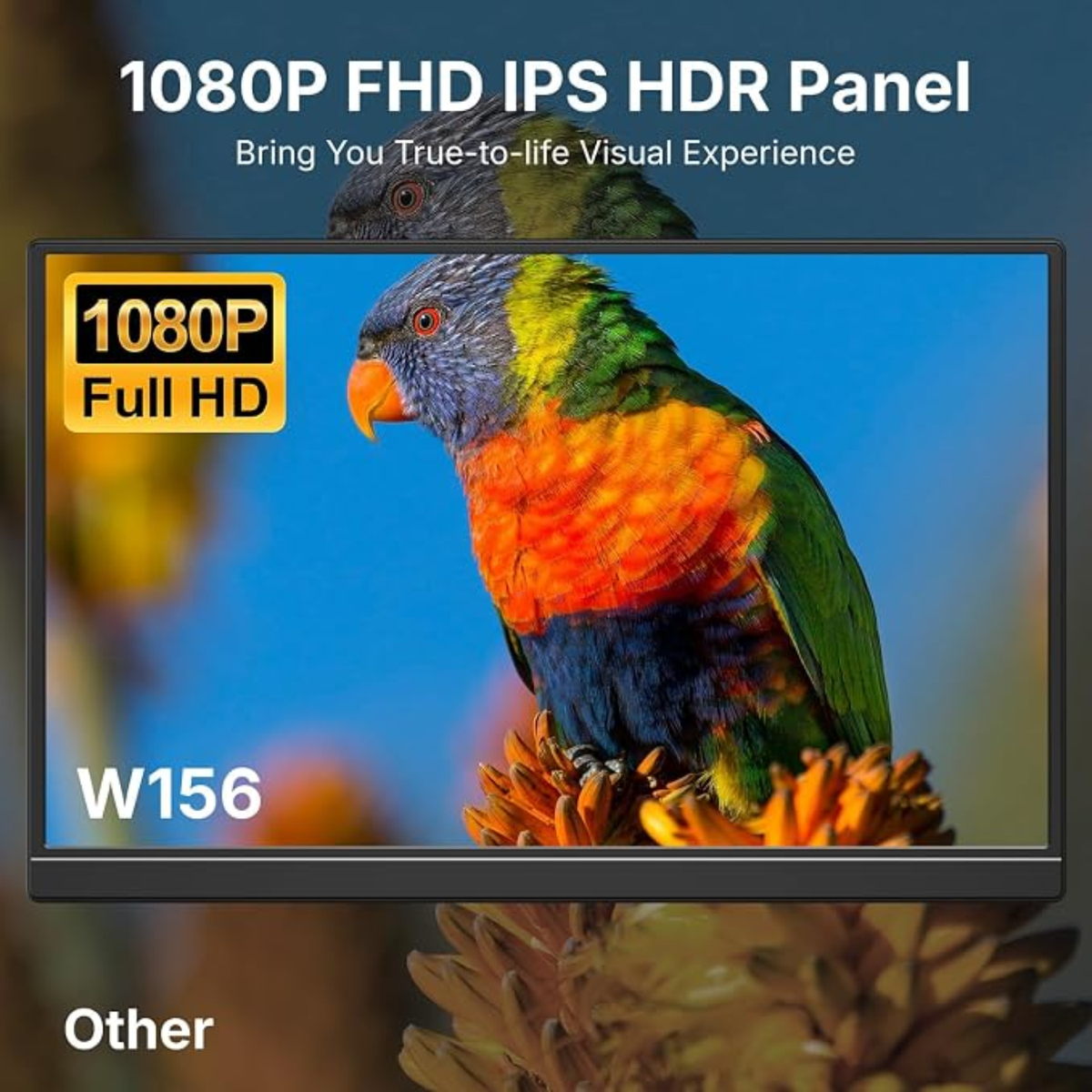 WGK 15.6 Inch Portable Monitor 1080P Full HD Travel Display