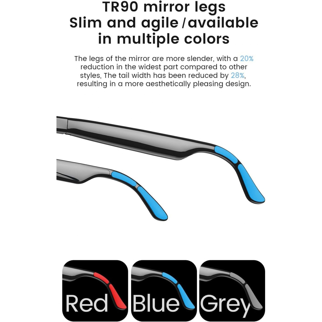 Smart Audio Bluetooth Glasses with AI Translation, Electrochromic Lens and Open-Ear Sound