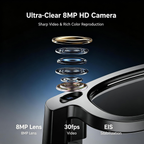 AI Smart Glasses, 8MP HD Camera, Bluetooth Audio, Real-Time Translation