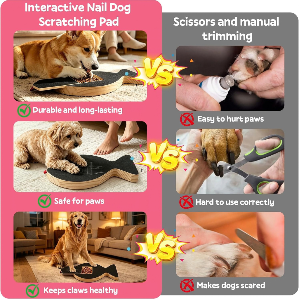 Dog Nail Scratch Board, Dog Scratch Board with Treat Box