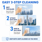 6-in-1 Magnetic Window Cleaner, Double-Sided Glass Cleaning Tool