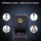 4K Pocket Gimbal Camera with Stabilization, Tracking, Rotatable Lens, Touchscreen