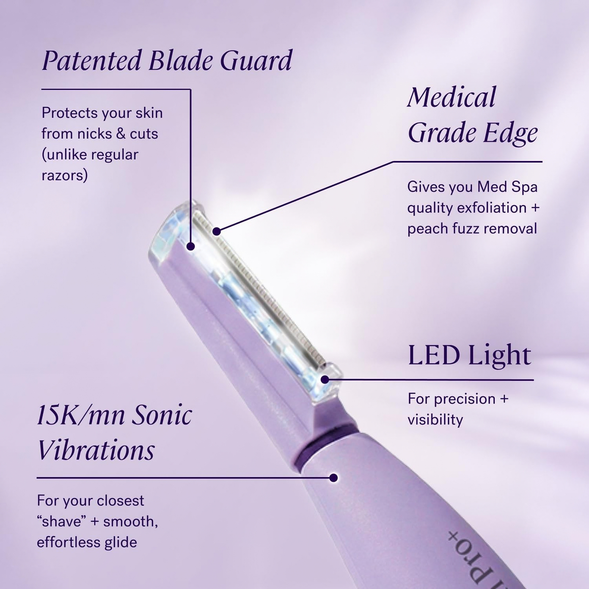 Michael Todd Beauty Sonicsmooth Pro+ Dermaplaning System & Eyebrow Trimmer