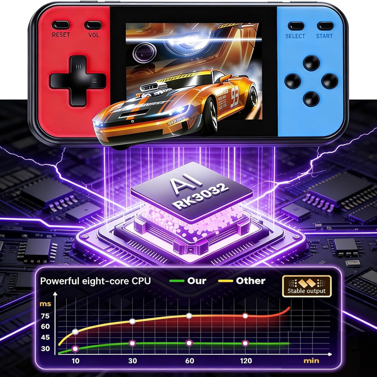 Retro Handheld Game Console, 240 Preloaded Classic Retro Video Games