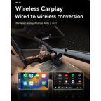 2-in-1 Wireless CarPlay Adapter & Android Auto Dongle, Fast Auto-Connect, Plug & Play