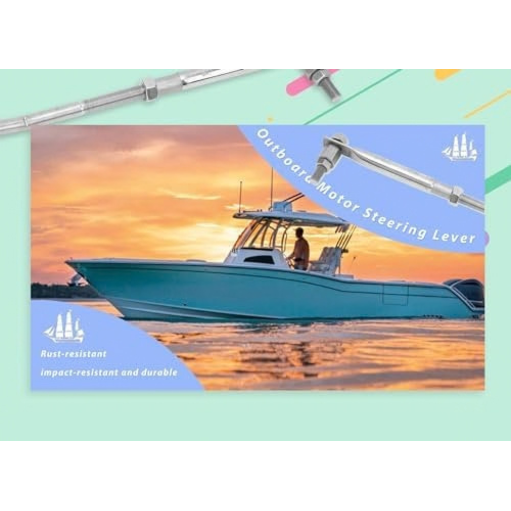 Outboard Motor Steering Link, Outboard Steering Connecting Link, Adjustable Stainless Steel Outboard Steering Link Lever, 265-315mm 10.43-12.4in, for 15HP-200HP Outboard Motors