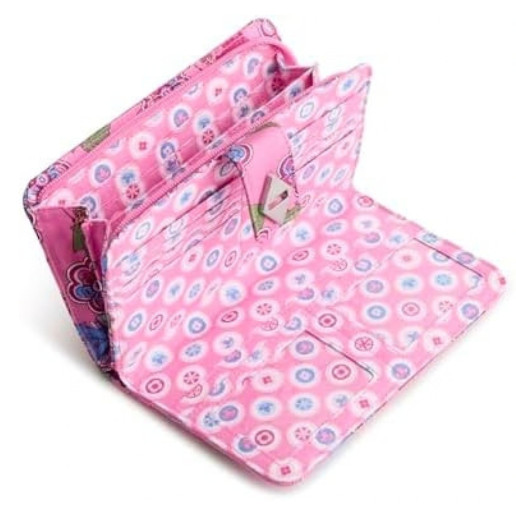 Vera Bradley Women's Disney Premium Cotton Turnlock Wallet