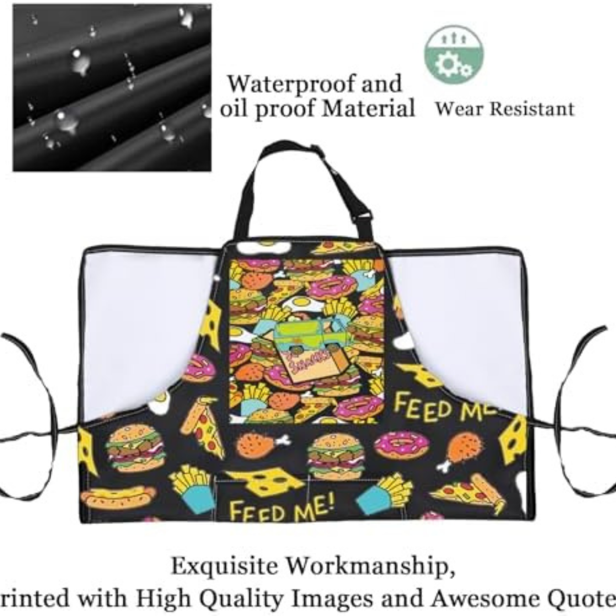 Kitchen Home Use Waterproof Oil-Proof Cartoon Apron