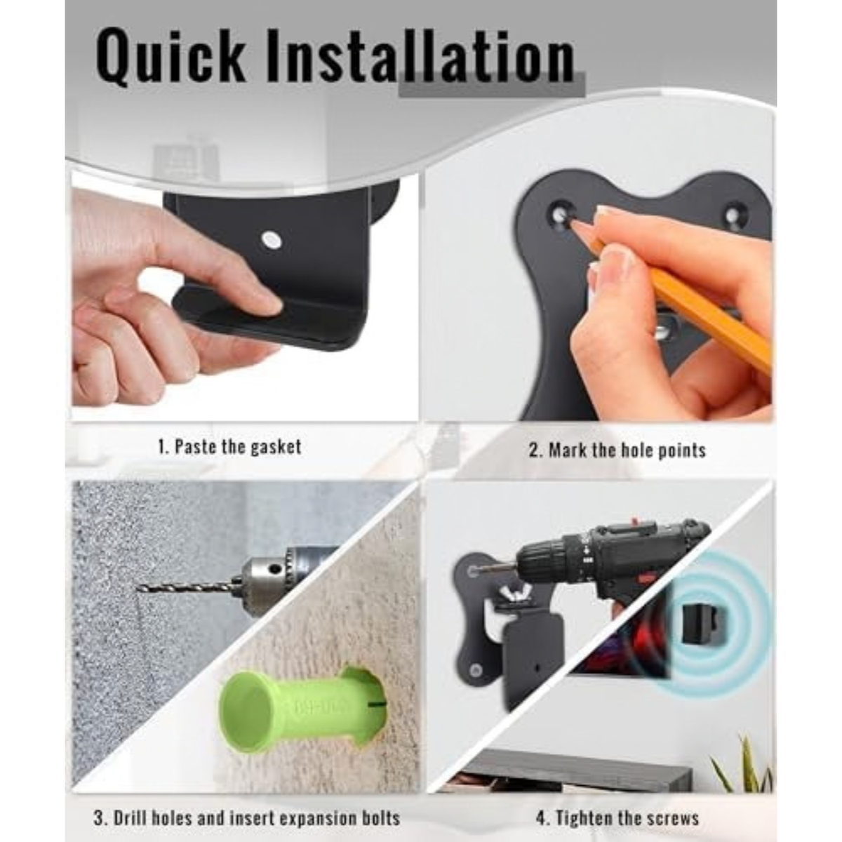 Speaker Wall Mounts for Q930B Q930C Q990B Q990C SX Q990B, 3mm Thickened Wall Mounting Brackets, 4.33 x 3.54 in Speaker Wall Mount Brackets
