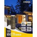 Solid Brass Outdoor Cylinder Wall Lights Bronze Finish 1 Pack