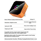 Wireless CarPlay Adapter for iPhone & Android, 2-in-1 Bluetooth CarPlay Adapter