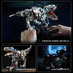 Mechanical Tyrannosaurus Building Blocks Set with LED Light