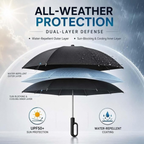 Creative Ring Buckle Windproof Automatic Folding Umbrella with UPF 50+ UV Protection