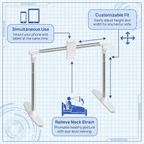 Tablet Stand Holder for Bed, Adjustable Foldable 360° Rotation, Universal Phone & Tablet Stand