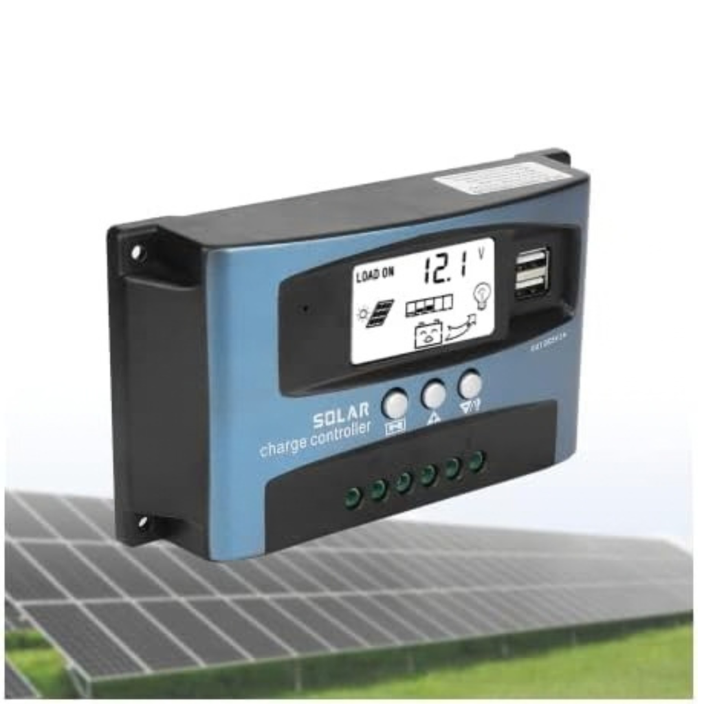 Gugxiom 100A Solar Charge Controller, 12V/24V Adaptive MPPT Tracking Charging Solar Charger Controller with LCD Display, 3 Stage Charging Dual USB Solar Panel Controller(100A)