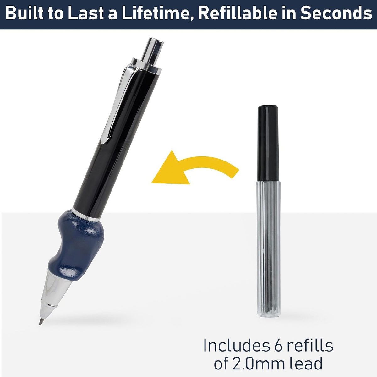 Heavyweight Mechanical Pencil Set, Ergonomic Weighted Pencil With Lead Refills