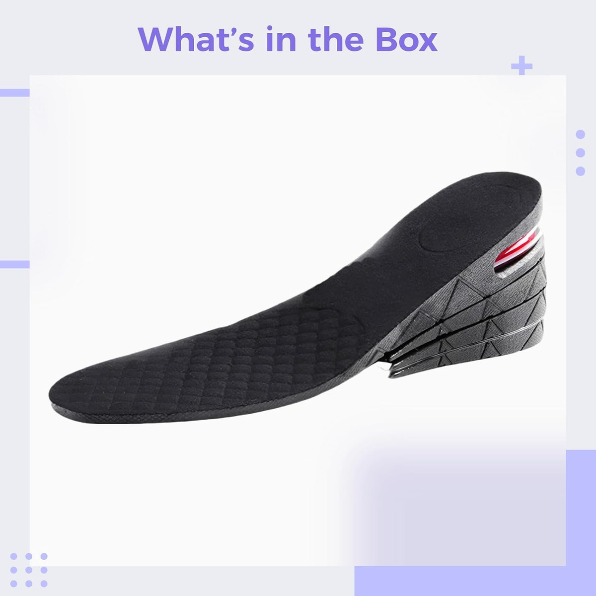 Height Increase Insoles: 4-Layer Breathable Air Cushion Shoe Lifts for High-Top Shoes