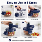 Electric Fruit Peeler & Mixer, 2-in-1 Cordless One-Touch Peeling Machine