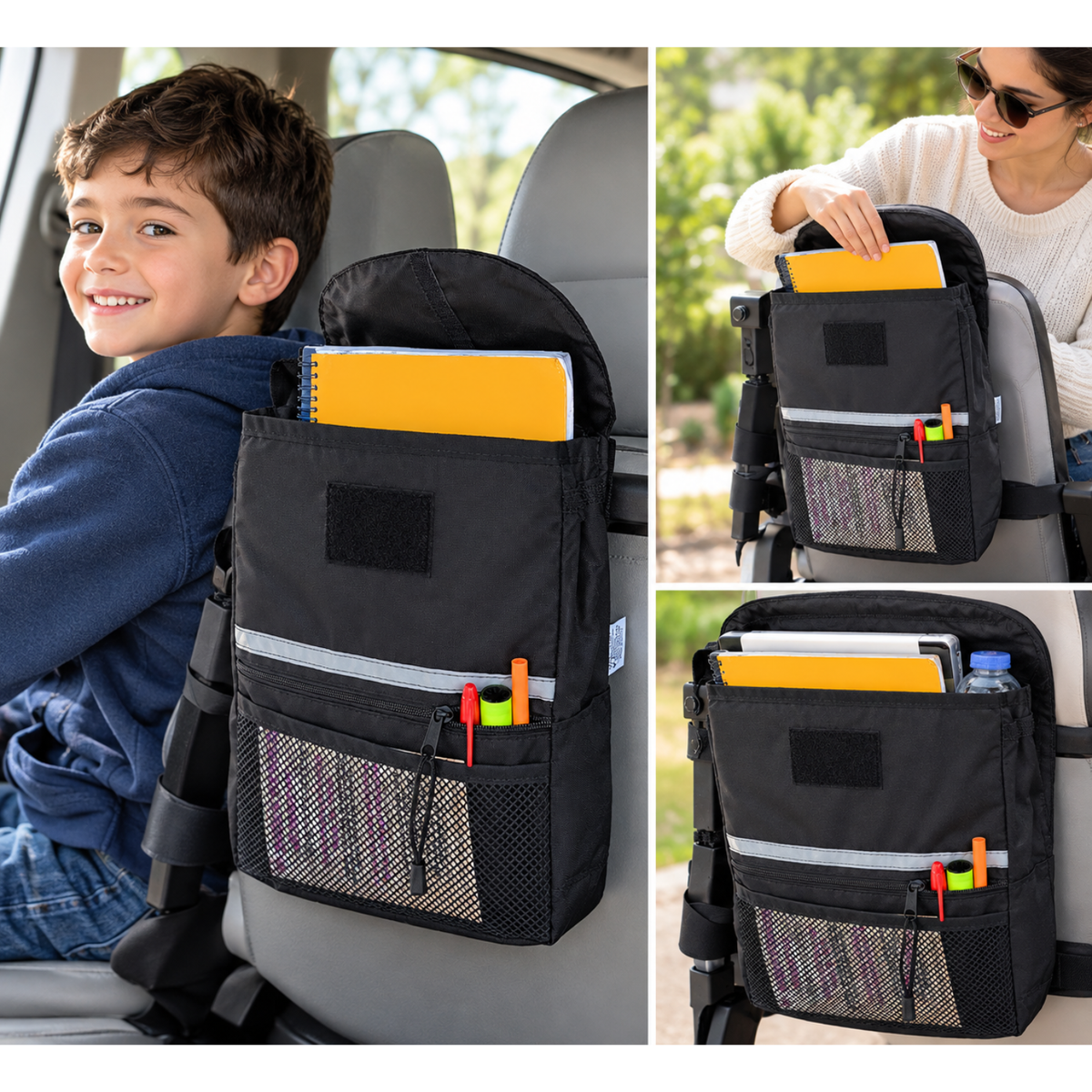 Large Armrest Saddle Bag for Wheelchairs, Scooters, and Walkers with Storage