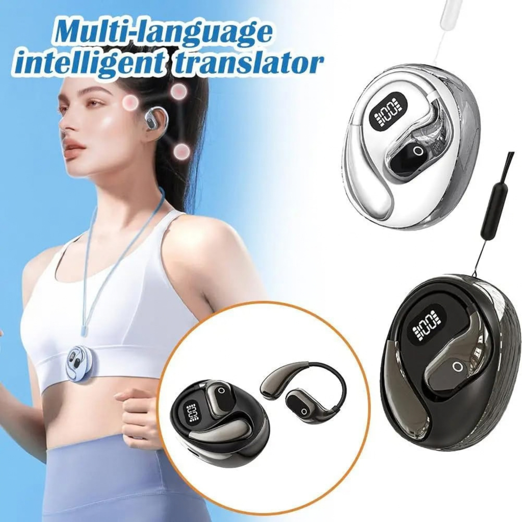 AI Translation Headphones, 138 Languages, Wireless Bluetooth Earbuds, Open-Ear Translator