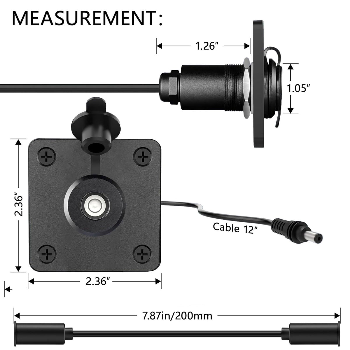Waterproof Starlink Mini Cable Pass-Through Socket Kit, IP68 Weatherproof Exterior