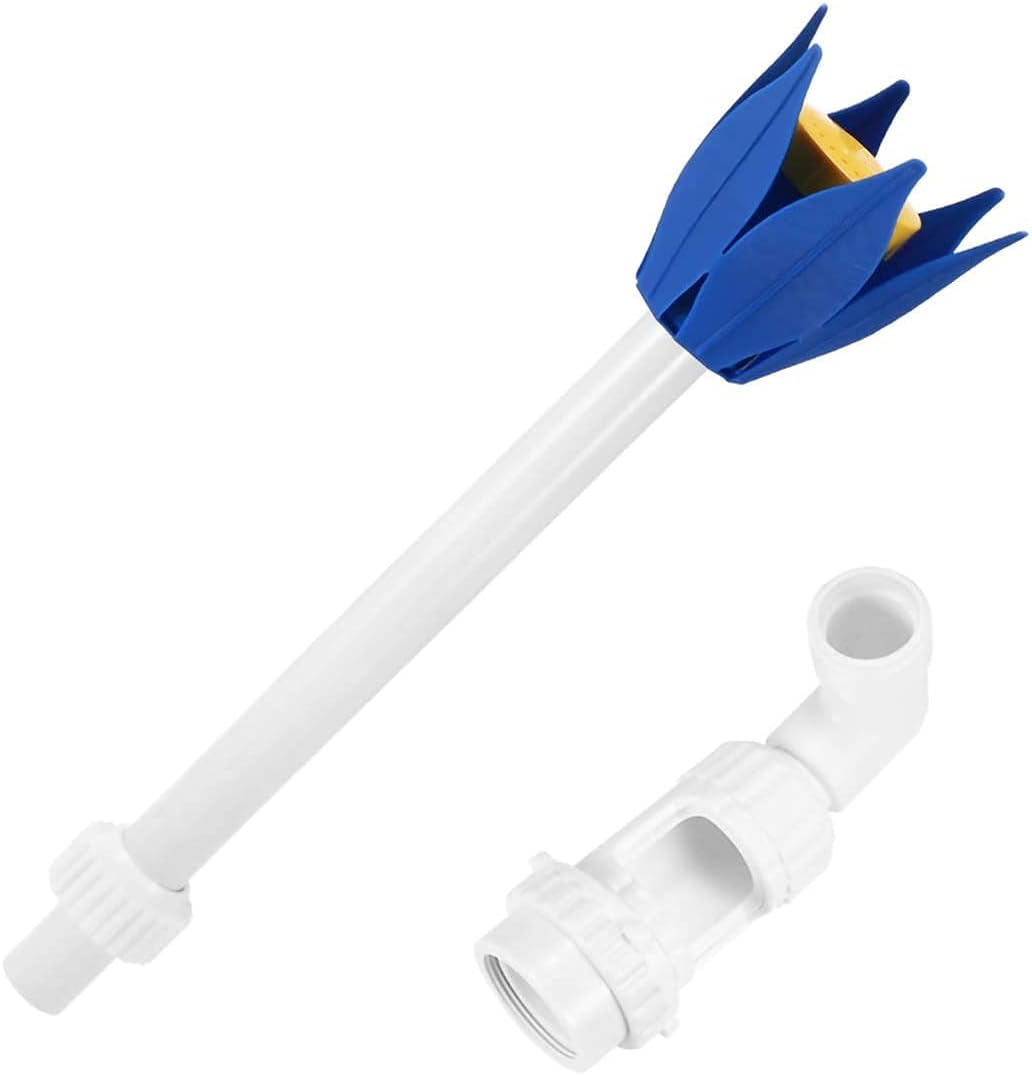 Adjustable Pool Fountain Nozzle, Lotus Flower Waterfall Sprayer for Above-Ground & In-Ground Pools
