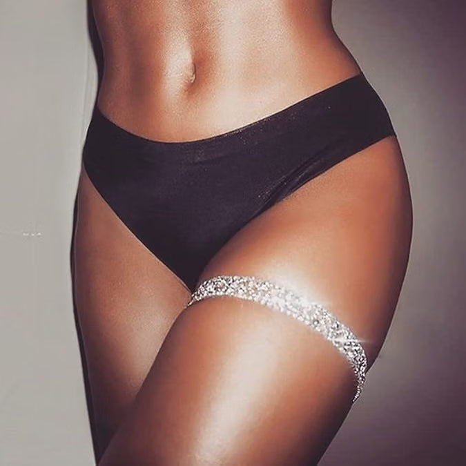 Adjustable Thigh Chain Jewelry, Shiny Sequin Boho Leg Chain for Parties & Stage Performances