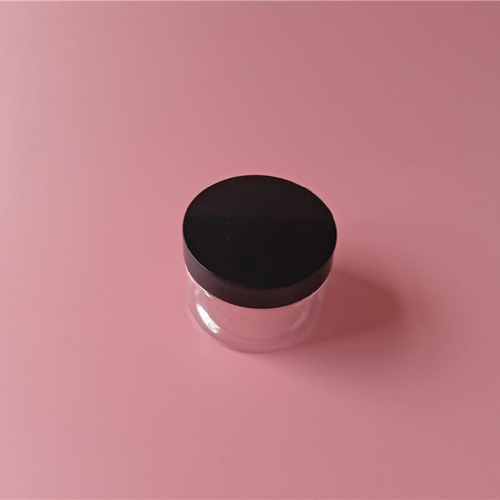 10pcs Ml Plastic Empty Cream Jar with Black Lid for Travel