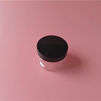 10pcs Ml Plastic Empty Cream Jar with Black Lid for Travel