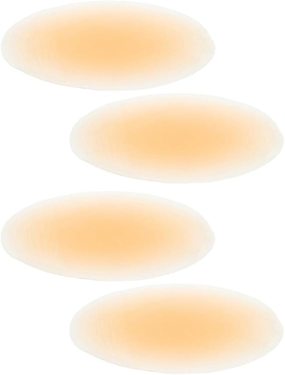 4pcs Water Drop Silicone Buttock Pads for Women Beige Seamless Invisible Finish, Washable Reuse, Lightweight Fit, Office Wear and Special Occasions