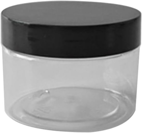 10pcs Ml Plastic Empty Cream Jar with Black Lid for Travel
