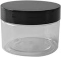 10pcs Ml Plastic Empty Cream Jar with Black Lid for Travel
