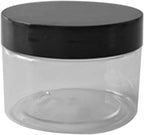 10pcs Ml Plastic Empty Cream Jar with Black Lid for Travel