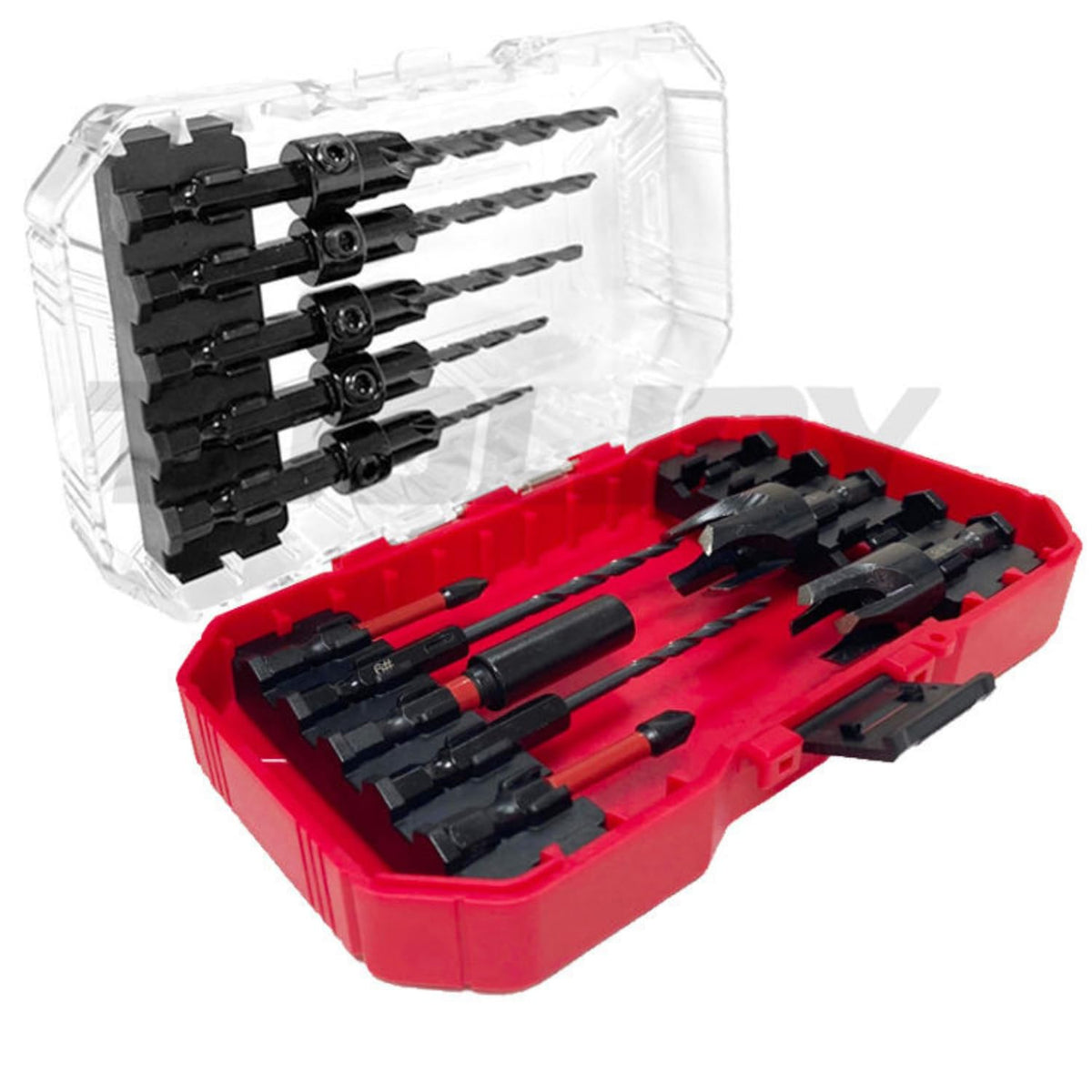 Woodworking Countersink Drill Bit Set with Hex Shank – Two-in-One Tapping Drill Bits